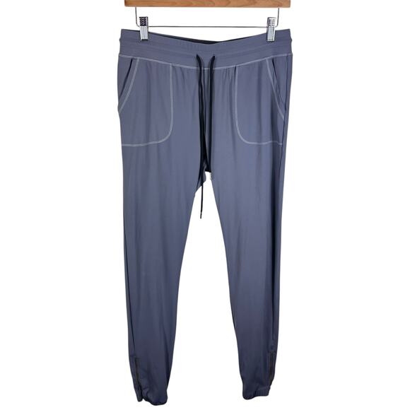 Zyia Active Peak Gray Drawstring Waist Stretchy Legging Zipper Joggers Size S - Picture 1 of 8